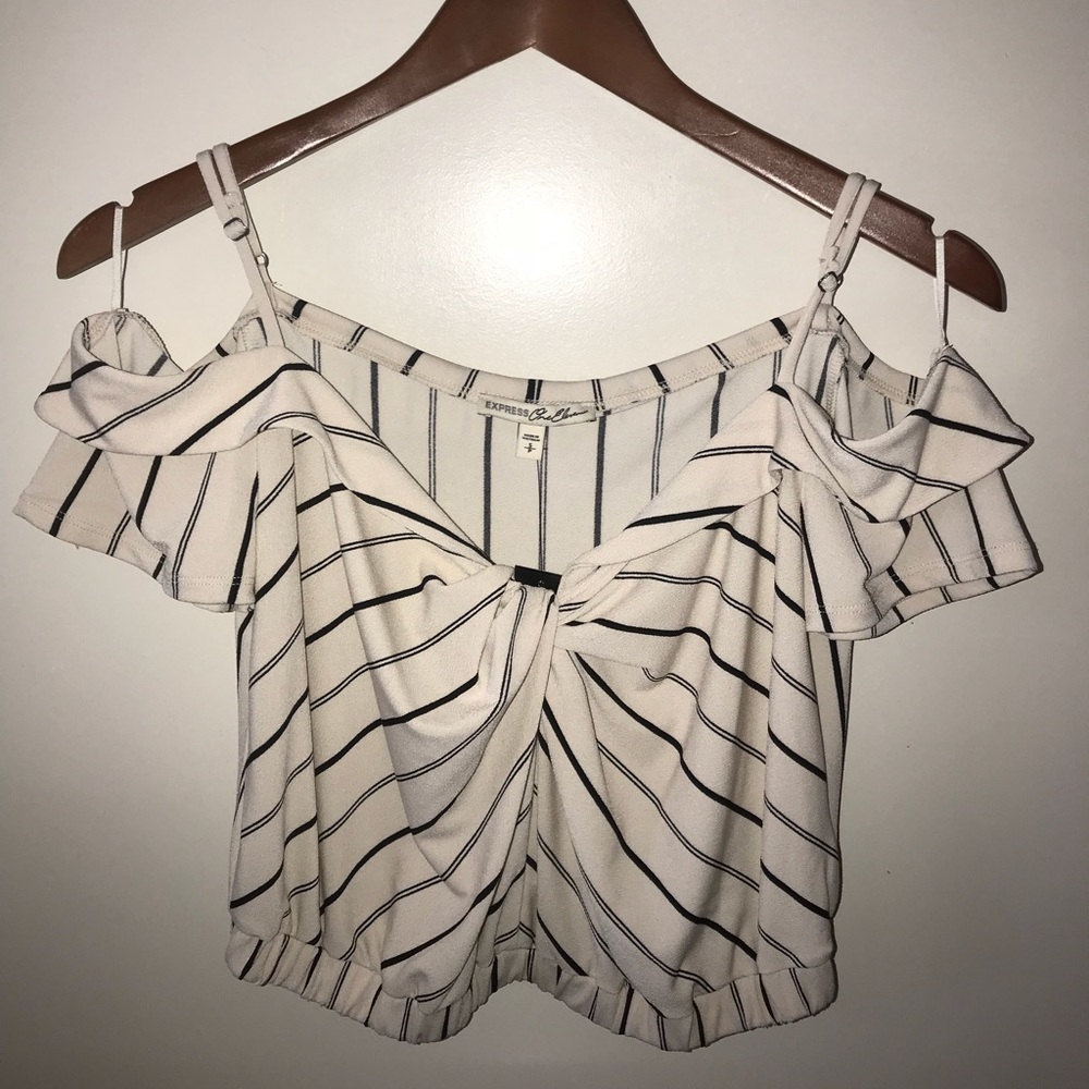 Express off-shoulder crop top